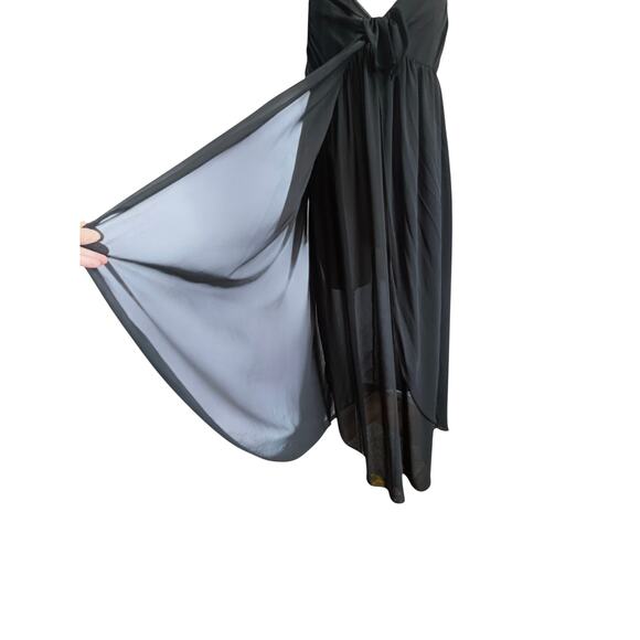 Vintage Victoria’s Secret Gold Label Sheer Black Slip Dress 90s Y2K Boudoir Glam - Picture 4 of 8